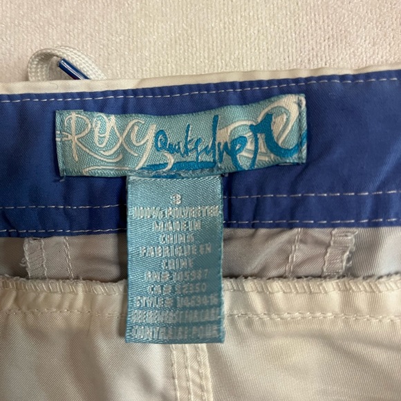 Roxy Quicksilver swim shorts, blue & white - Picture 3 of 4